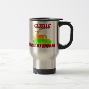 Caneca Térmica Gazela prendida em um corpo humano