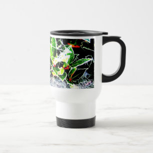 Caneca Térmica geada coberta de bagas vermelhas e sagrada para o 