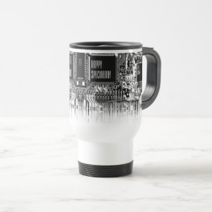 Caneca Térmica Geek de Conselho de Circuito Impresso com PCB Pret