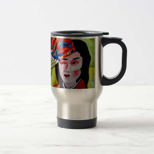 Caneca Térmica Geisha japonesa com pintura artística original de  (Direita)