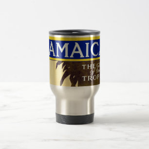 Caneca Térmica Gema de Jamaica do vintage do viagem dos trópicos