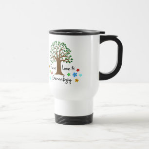 Caneca Térmica Genealogia, Paz e Viagem da Família