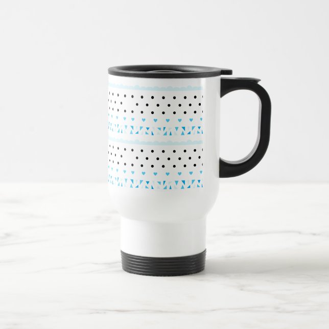 Caneca Térmica Geometria azul (Direita)
