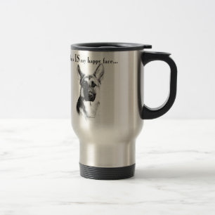 Caneca Térmica German shepherd de rosto feliz