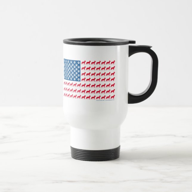 Caneca Térmica German shepherd patrióticos (Direita)