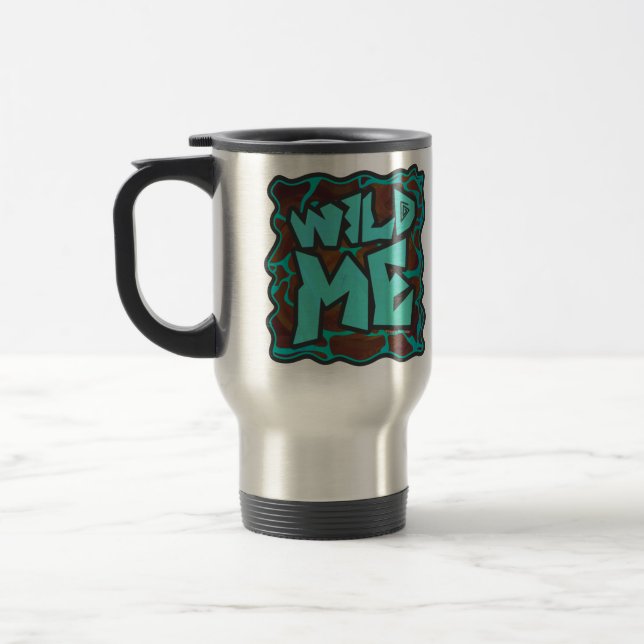 Caneca Térmica Giraffe Brown e Teal Impressão (Esquerda)
