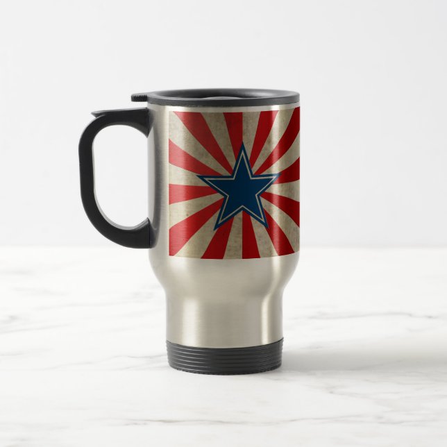 Caneca Térmica Glória envelhecida - Vermelho, Branco e Azul (Esquerda)