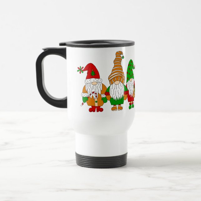 Caneca Térmica Gnomos de Natal Festivos Bons (Esquerda)