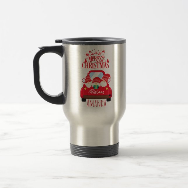 Caneca Térmica Gnomos feliz natal (Esquerda)