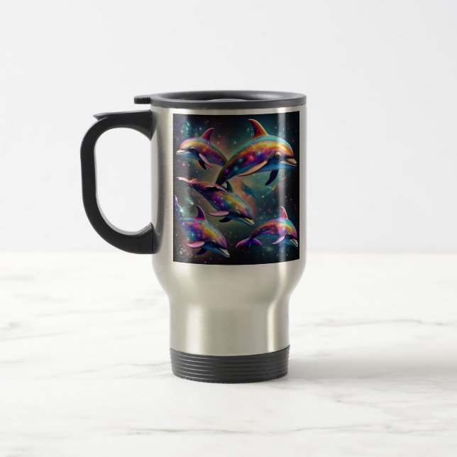 Caneca Térmica Golfinhos no Espaço (Esquerda)
