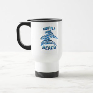 Caneca Térmica Golfinhos Tribais De Vacinação De Napili Beach Haw