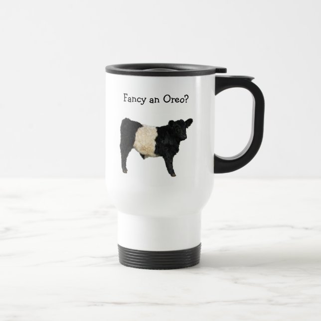 Caneca Térmica Goste de um Oreo? Vaca cercada de Galloway (Direita)