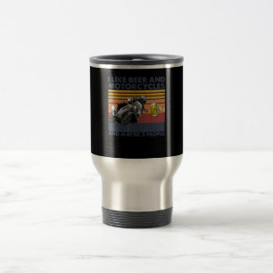 Caneca Térmica Gosto De Cerveja E Motociclos - Presente De Motoci