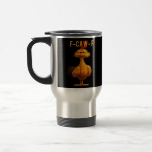 Caneca Térmica Gótico Corvo F-Caw-F Engraçado Humor