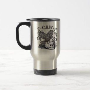 Caneca Térmica Gótico Divertido Corvo Humor Essencial Retro Estil