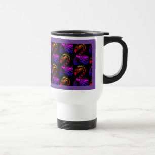 CANECA TÉRMICA GÓTICO PUNK ROCKER FLAMINGO, HÁBULAS, CABELO ESPIR
