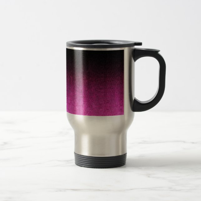 Caneca Térmica Gradação da brilho rosa e preto (Direita)