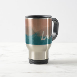Caneca Térmica Gradação Graciosa de Amor Azul e Rosa