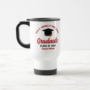 Caneca Térmica Graduação Personalizada do Formando de Script Verm