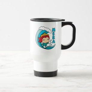 Caneca Térmica Gráfico da onda da equitação de Aquaman Chibi