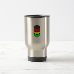 Caneca Térmica Gráfico de aço do design do cilindro de aço das