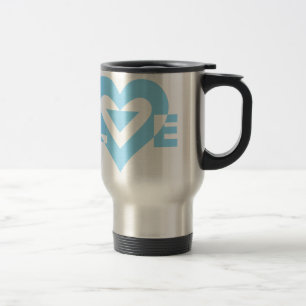 Caneca Térmica Gráfico de Amor legal, Azul
