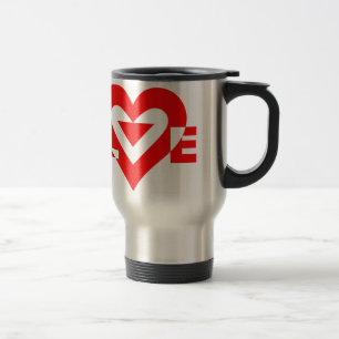 Caneca Térmica Gráfico de Amor legal, Vermelho