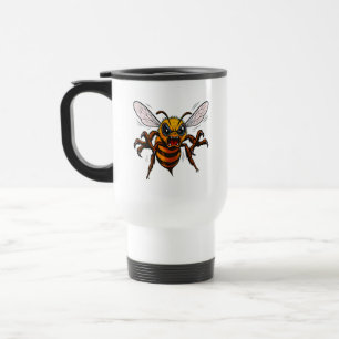 Caneca Térmica Gráfico de desenho animado de vespa ameaçadora par