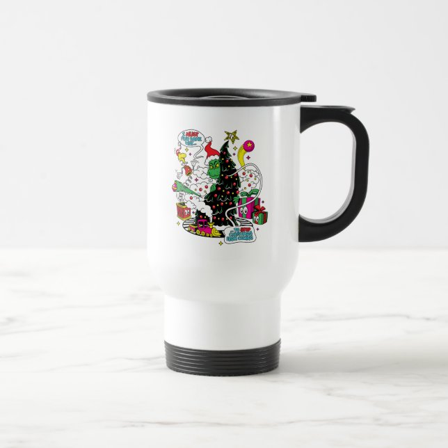 Caneca Térmica Gráfico de Natal Colorido (Direita)