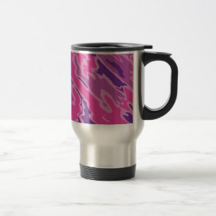 Caneca Térmica Gráfico de Textura de Camo Rosa