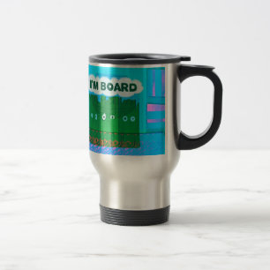Caneca Térmica Gráfico Inspirador Engraçado Eu Estou entediado Ar