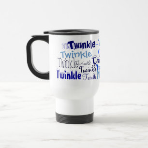 Caneca Térmica Gráficos Azul Feriados Brilhantes