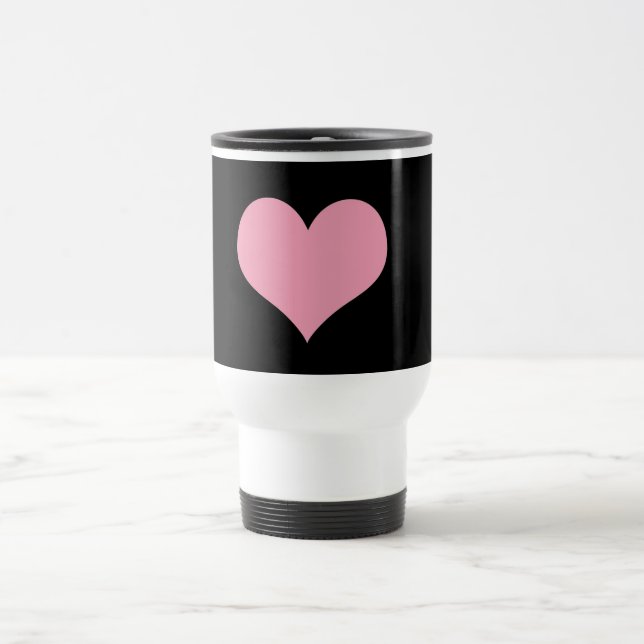 Caneca Térmica Grande Coração de Amor Rosa (Centro)