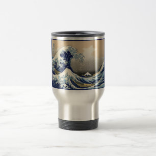 Caneca Térmica Grande Onda de Kanagawa & Monte Fuji Mar do Japão