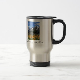 Caneca Térmica Grandes Tetos com Flores Amarelas