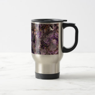 Caneca Térmica granito mármico de quartzo abstrato roxo