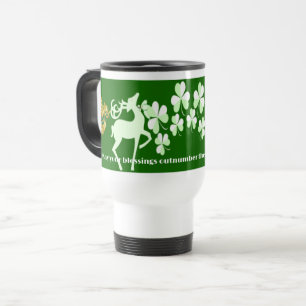 Caneca Térmica Green Irish Shamrock abençoa o Dia de São Patrício