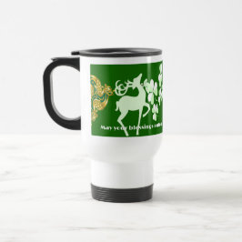 Caneca Térmica Green Irish Shamrock abençoa o Dia de São Patrício