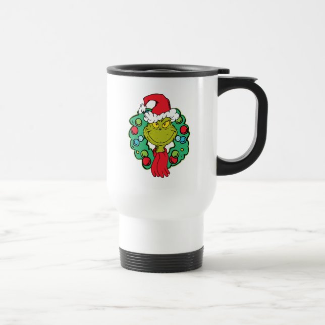 Caneca Térmica Grinch | Coroa de Natal (Direita)
