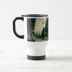 Caneca Térmica Grua Branca em Ondas Esmeralda – Viagem de Arte El