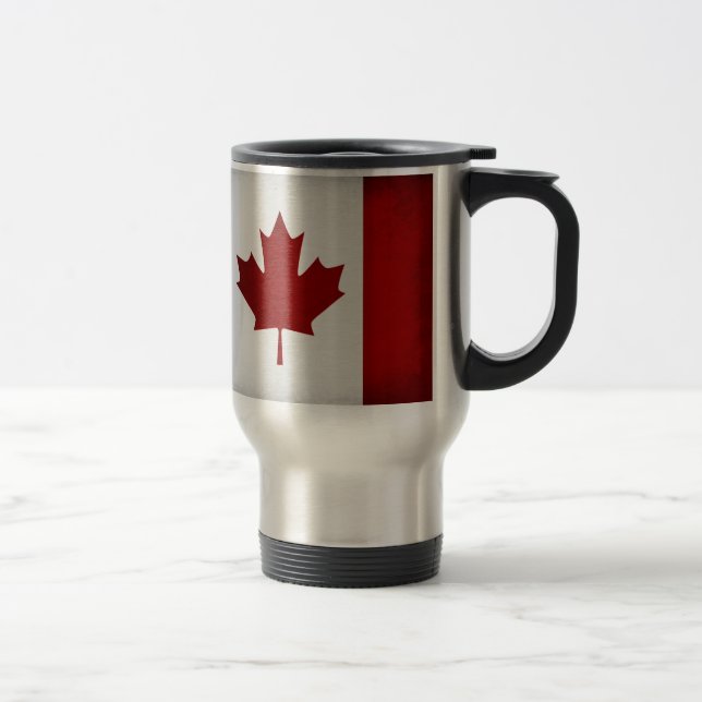 Caneca Térmica Grunge Canadian Flag (Direita)