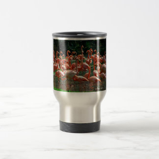Caneca Térmica Grupo cor-de-rosa do flamingo, lotes da imagem dos