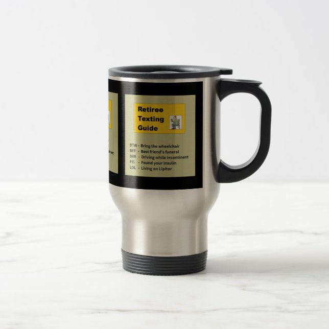 Caneca Térmica Guia de SMS para Retiree (Direita)