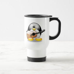 Caneca Térmica Guitarra acústica Tux (Linux Tux)