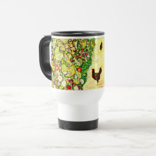 Caneca Térmica Gustav Klimt Garden com Galinhas