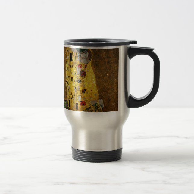 Caneca Térmica Gustavo Klimt o beijo (Direita)
