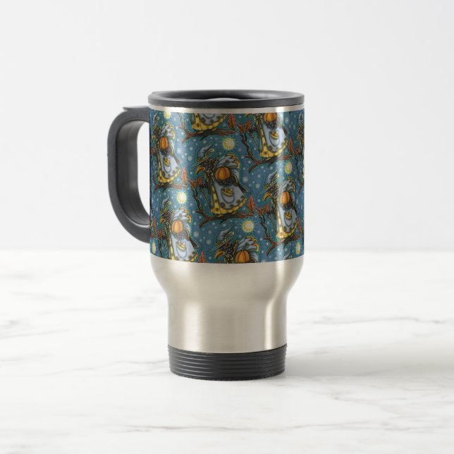 CANECA TÉRMICA HALLOWEEN BLACKBIRD ASSISTENTE, HALLOWEEN RAVEN (Frente Esquerda)