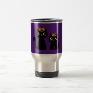 Caneca Térmica Halloween/outono/Outono/Abóbora/gato