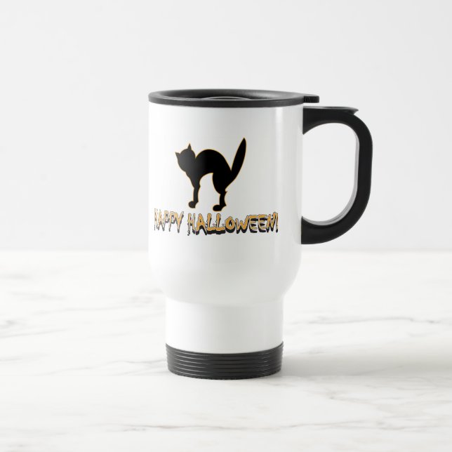 Caneca Térmica Halloween Scary Cat (Direita)