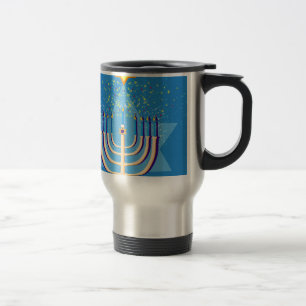 Caneca Térmica hanukkah menorah